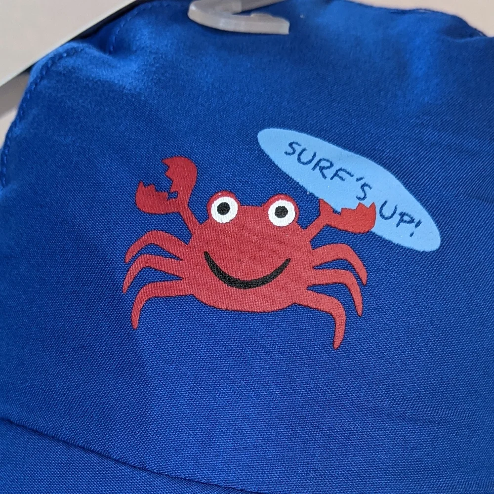 1920 NOLAN NYC Originals Blue Toddler Boy Crab Hat Beach Fishing